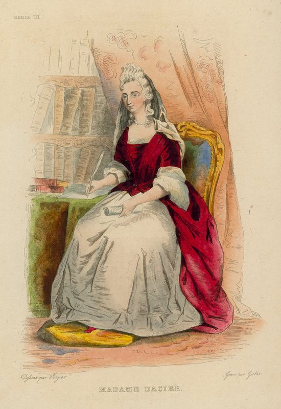 Madame Dacier (värillinen kaiverrus) tekijältä French School