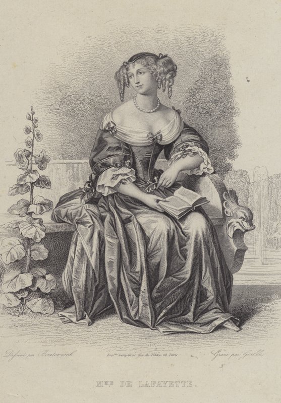 Madame de Lafayette, ranskalainen kirjailija (kaiverrus) tekijältä French School