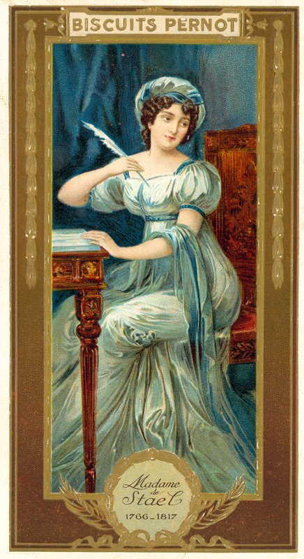Madame de Stael, ranskalainen kirjailija (chromolitho) tekijältä French School
