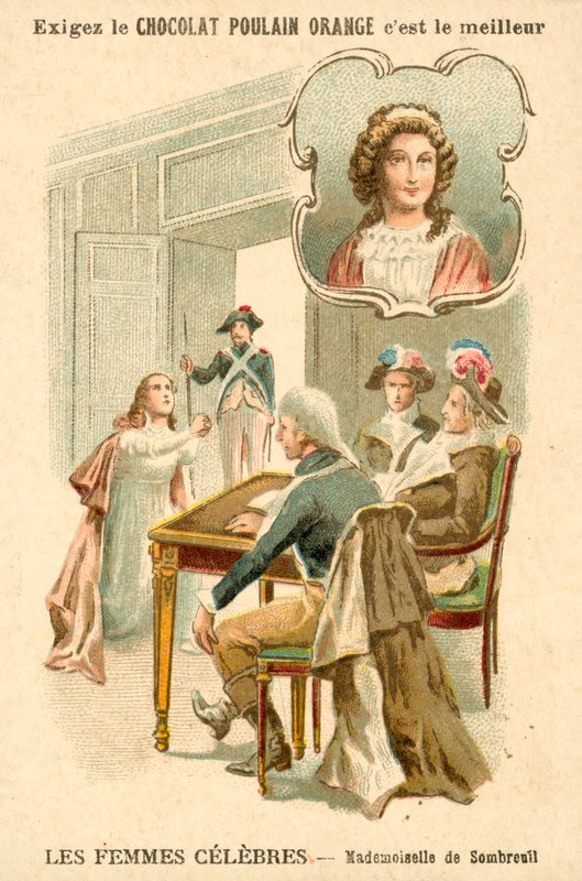 Mademoiselle de Sombreuil, Ranskan vallankumous (chromolitho) tekijältä French School