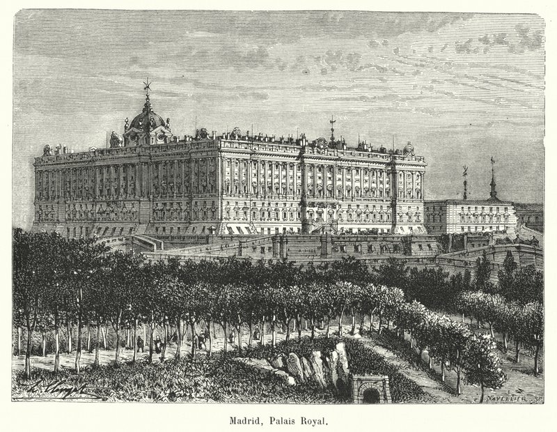 Madrid, Palais Royal (kaiverrus) tekijältä French School