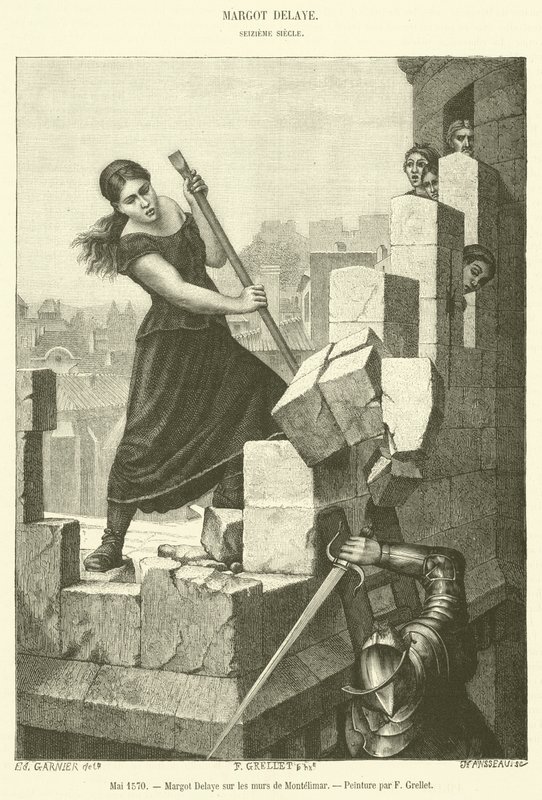 Toukokuu 1570, Margot Delaye Montelimarin seinillä (kaiverrus) tekijältä French School