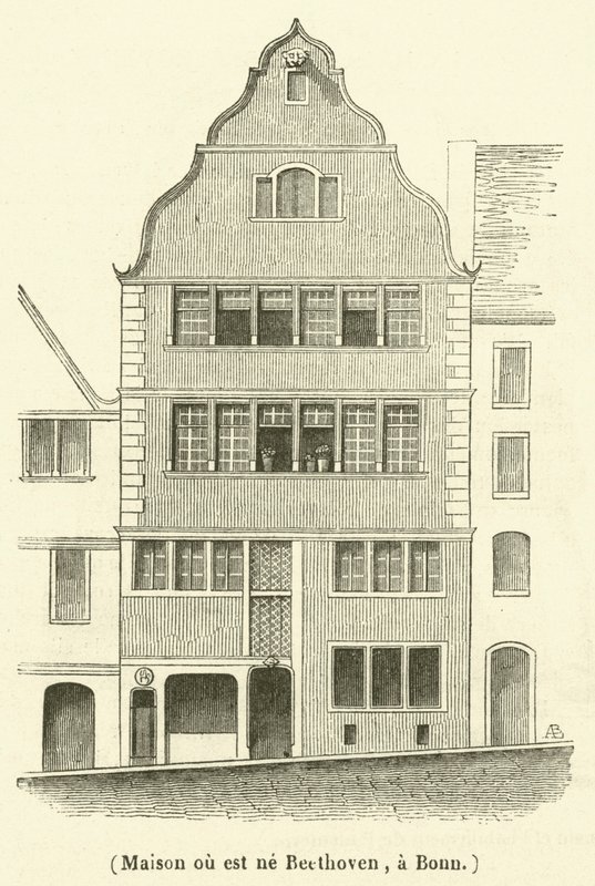 Maison ou est ne Beethoven, a Bonn (kaiverrus) tekijältä French School