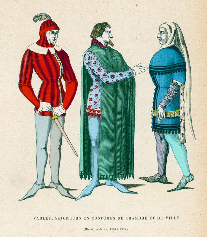 Miesten puvut, 1360-1365 tekijältä French School