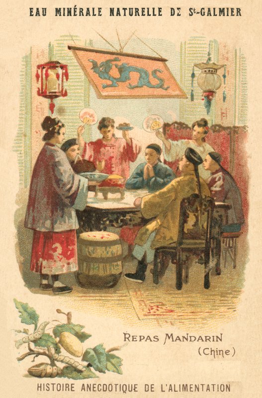 Mandariiniateria, Kiina (chromolitho) tekijältä French School