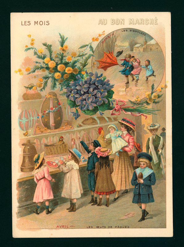 Maalis- ja huhtikuu (chromolitho) tekijältä French School