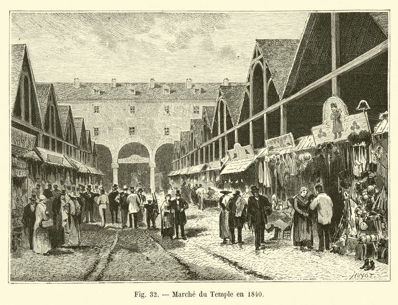 Marche du Temple vuonna 1840 tekijältä French School