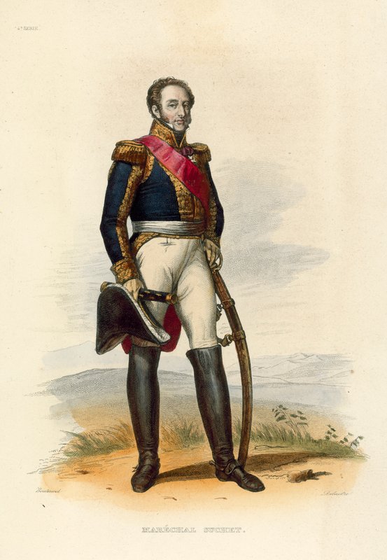 Marechal Suchet (värillinen kaiverrus) tekijältä French School