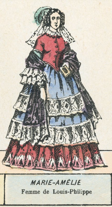 Marie-Amelie, Louis-Philippen vaimo (värillinen kaiverrus) tekijältä French School