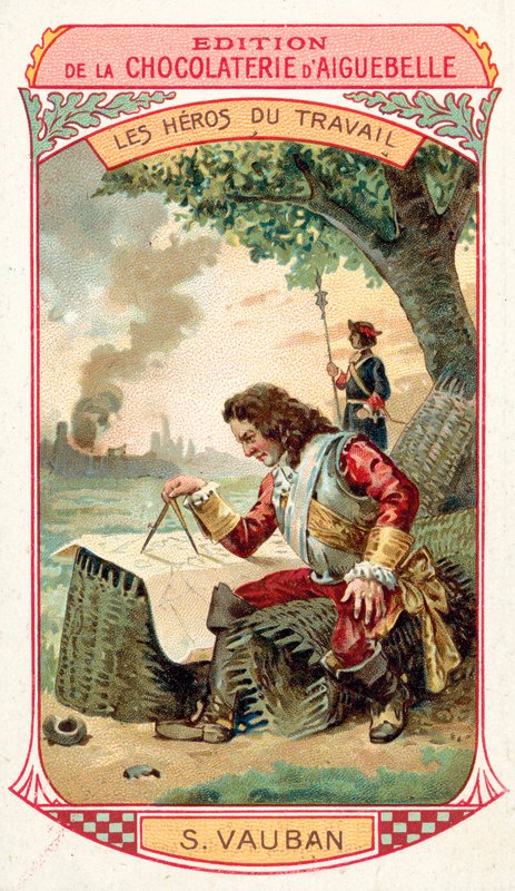 Marsalkka Vauban, ranskalainen sotilasinsinööri (chromolitho) tekijältä French School