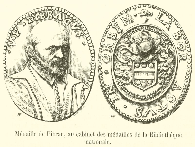 Pibracin mitali, Kansalliskirjaston mitalikaapissa (kaiverrus) tekijältä French School