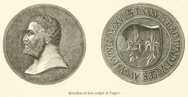 Fugger veistetty puinen medaljonki (kaiverrus) tekijältä French School