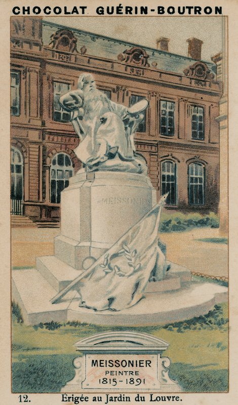 Meissonier, taidemaalari, 1815-1891, pystytetty Jardin du Louvreen tekijältä French School
