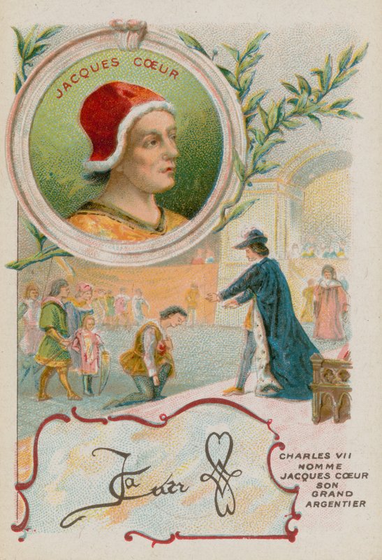Kuningas Kaarle VII tervehtii kauppias Jacques Coeuria tekijältä French School