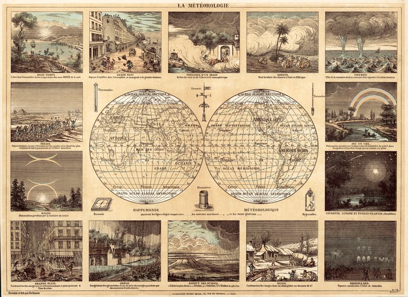 Meteorologia (värillinen litografia) tekijältä French School