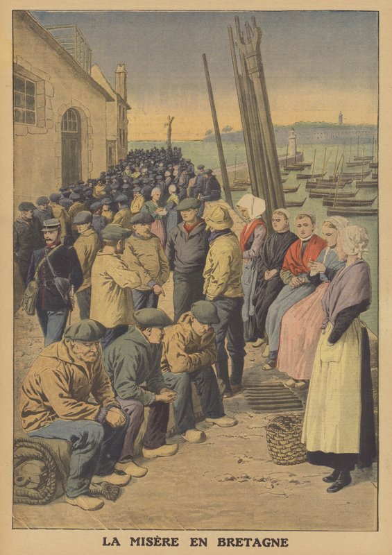 Kurjuus Bretagnen (väri litho) tekijältä French School
