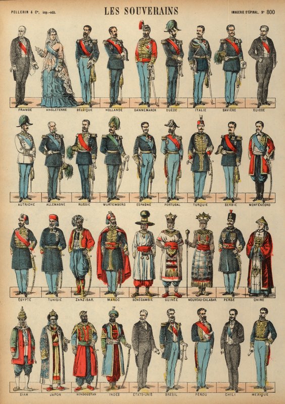 Monarchs of the World (värillinen kaiverrus) tekijältä French School