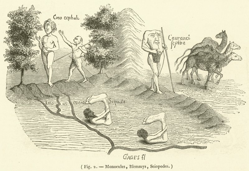 Monocules, Blemmys, Sciopodes (kaiverrus) tekijältä French School