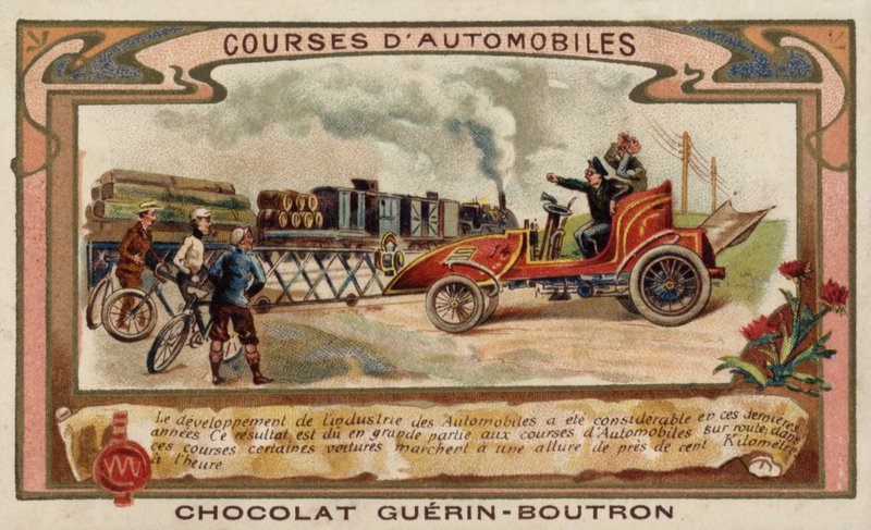Moottoriurheilu (chromolitho) tekijältä French School
