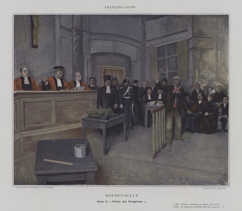 Mounet-Sully "Greve des Forgeronsissa" (väri litho) tekijältä French School