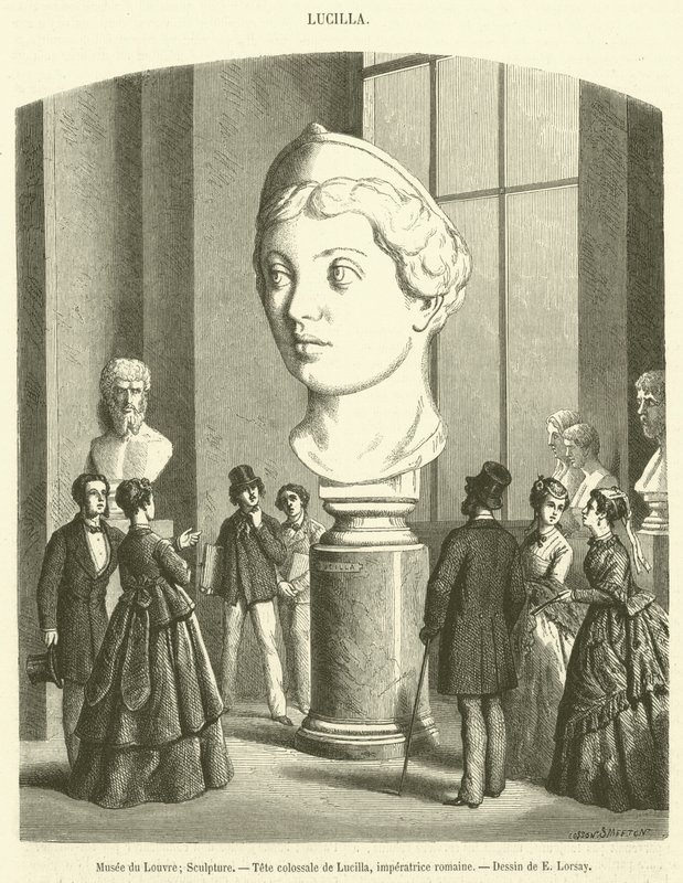 Louvre-museo, Veistos, Lucillan kolossaalipää, Rooman keisarinna (kaiverrus) tekijältä French School
