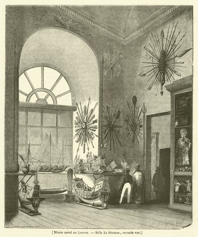 Louvren merimuseo, Salle La Perouse, toinen näkymä (kaiverrus) tekijältä French School