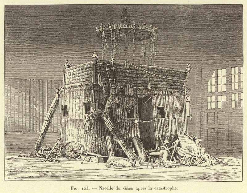 Nacelle du Geant katastrofin jälkeen (kaiverrus) tekijältä French School