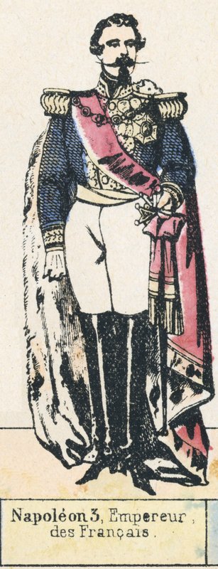 Napoleon 3, Ranskan keisari (värillinen kaiverrus) tekijältä French School
