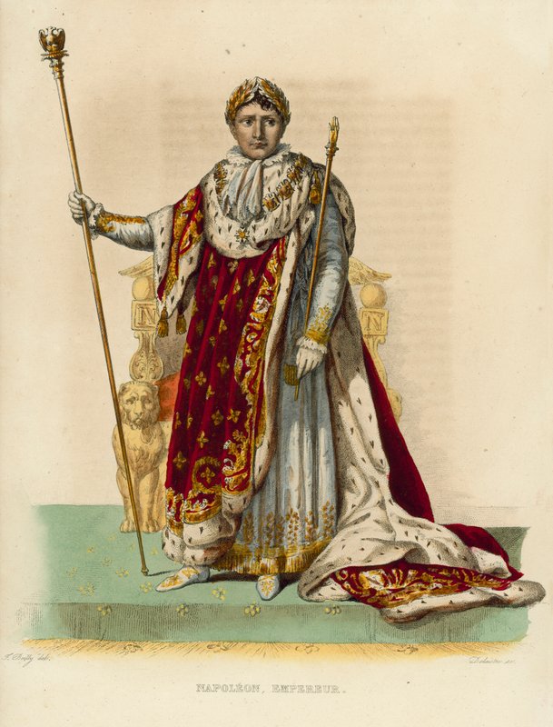 Napoleon Bonaparte (värillinen kaiverrus) tekijältä French School