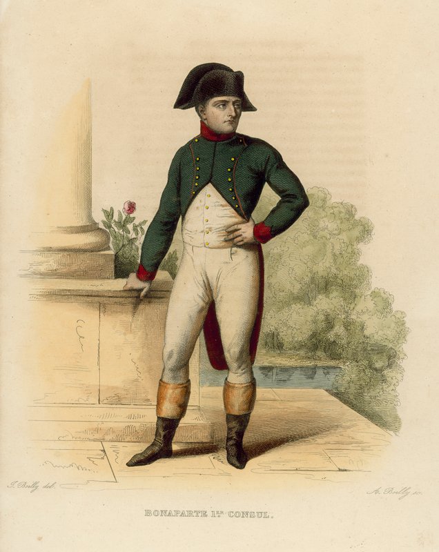 Napoleon Bonaparte (värillinen kaiverrus) tekijältä French School