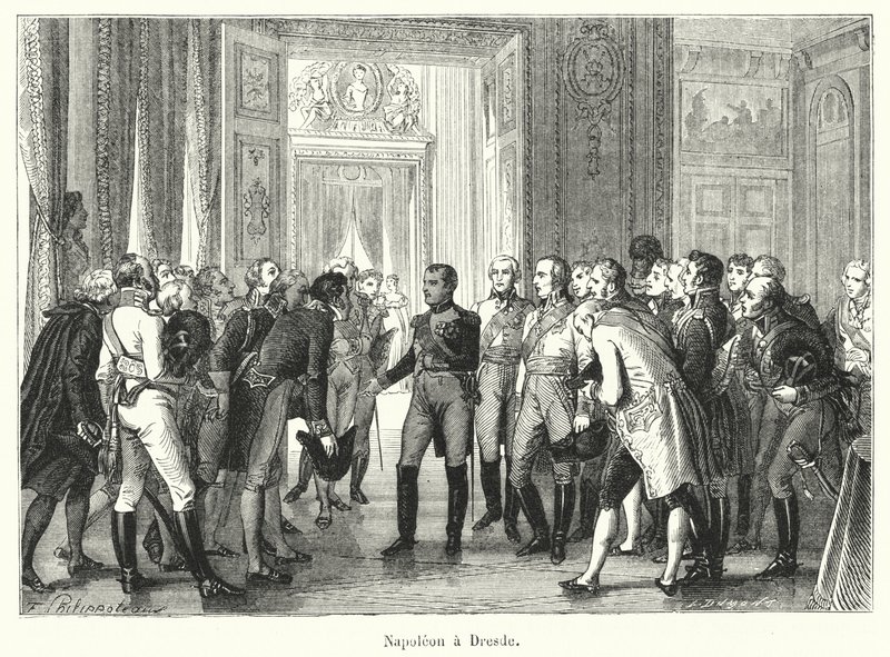 Napoleon a Dresde (kaiverrus) tekijältä French School