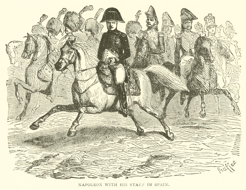 Napoleon sauvansa kanssa Espanjassa (kaiverrus) tekijältä French School