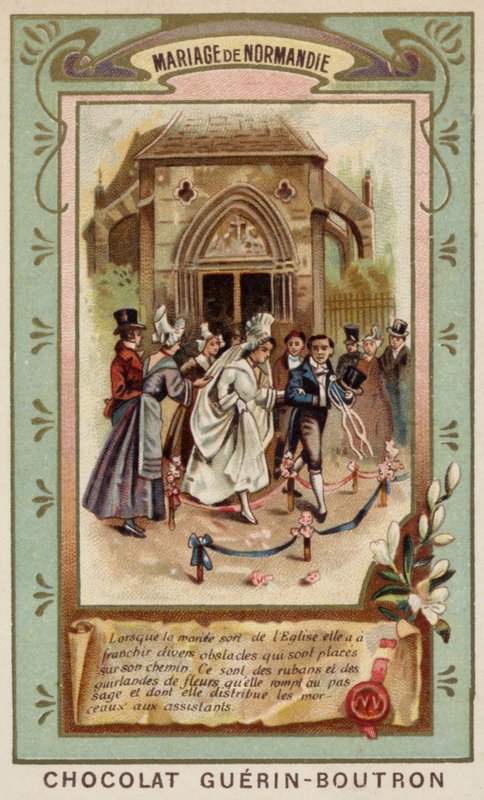 Normandian häät (chromolitho) tekijältä French School