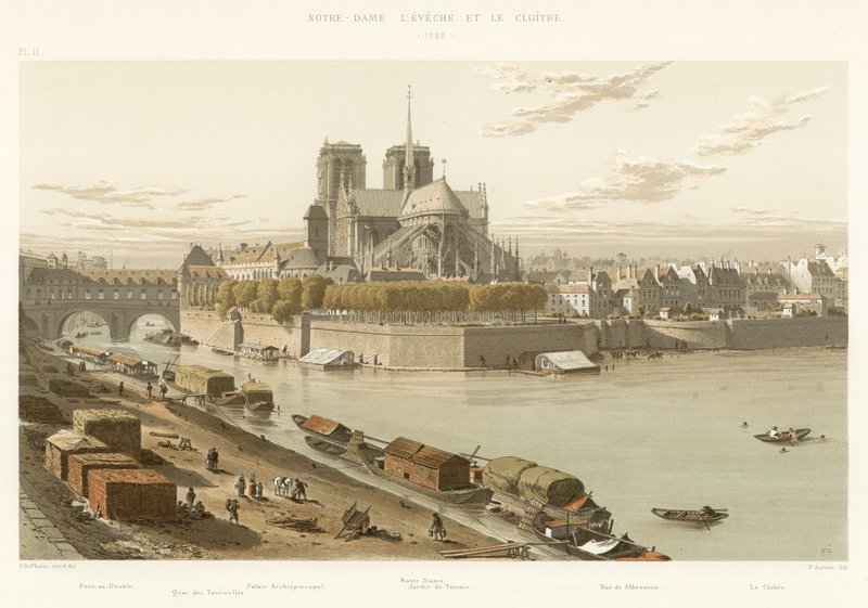 Notre-Dame lEveche ja luostari, 1750 tekijältä French School