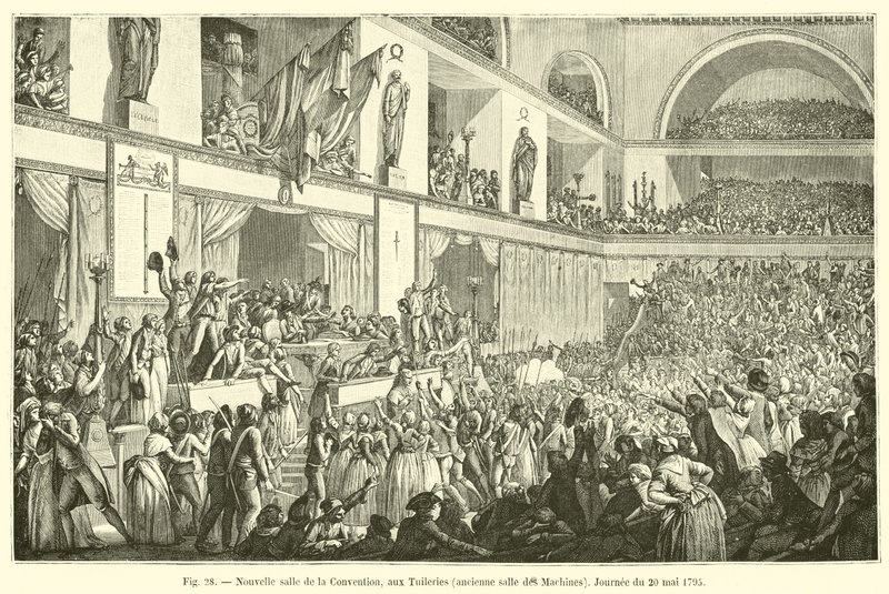 Uusi kongressihalli, Tuileries, entinen konehuone, 20. toukokuuta 1795 tekijältä French School