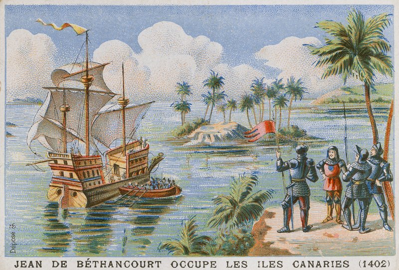 Jean de Bethencourt miehitti Kanariansaaret, 1402 tekijältä French School