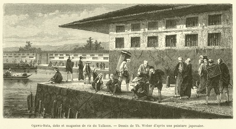 Ogawa-Bata, Taikounin dokit ja riisiliikkeet (kaiverrus) tekijältä French School