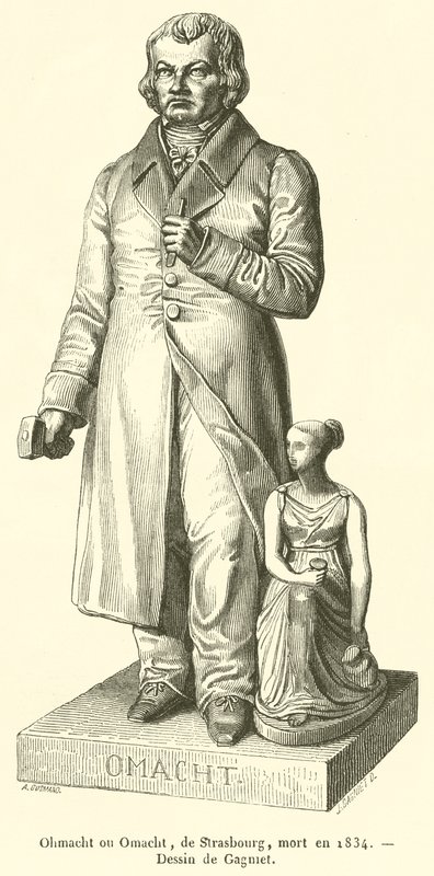 Ohmacht tai Omacht, Strasbourgista, kuoli vuonna 1834 (kaiverrus) tekijältä French School