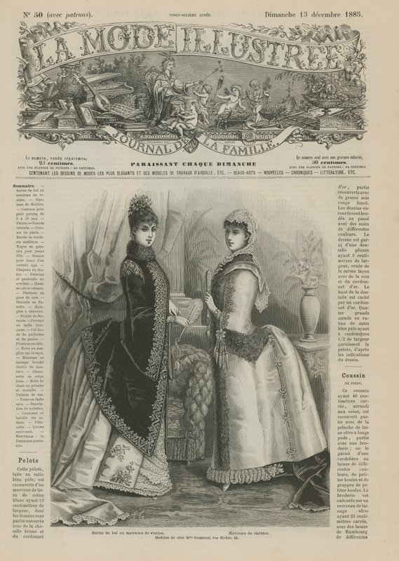 Sivu La Mode Illustreesta, 1885 tekijältä French School