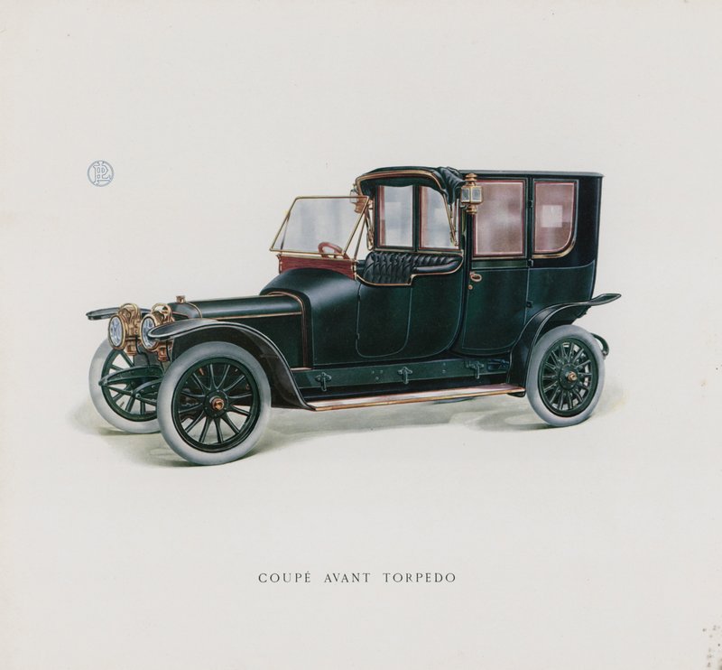 Sivu Panhard & Levassor -luettelosta (värilitho) tekijältä French School