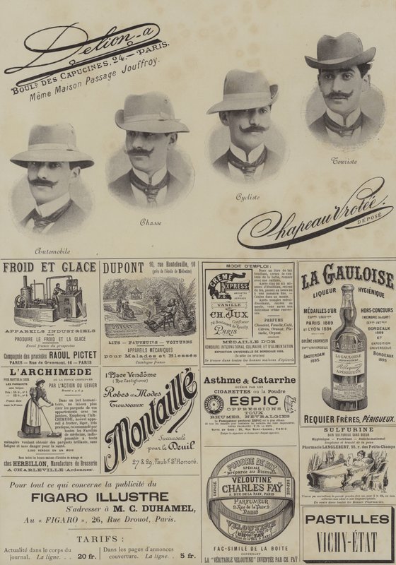 Le Figaro Illustren ilmoitussivu, joulukuu 1897 (kuvat) tekijältä French School