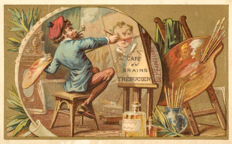 Maalaus (chromolitho) tekijältä French School