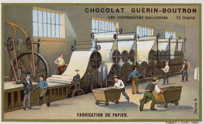 Paperinvalmistus (chromolitho) tekijältä French School