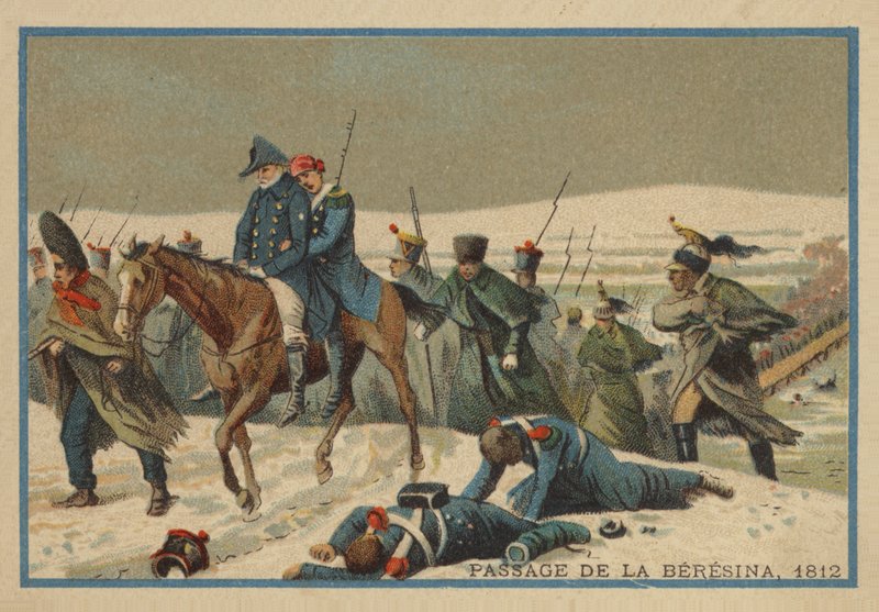 Berezinan kulku vuonna 1812 tekijältä French School