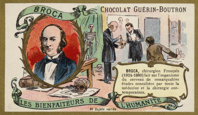 Paul Broca, ranskalainen lääkäri, anatomi ja antropologi (chromolitho) tekijältä French School