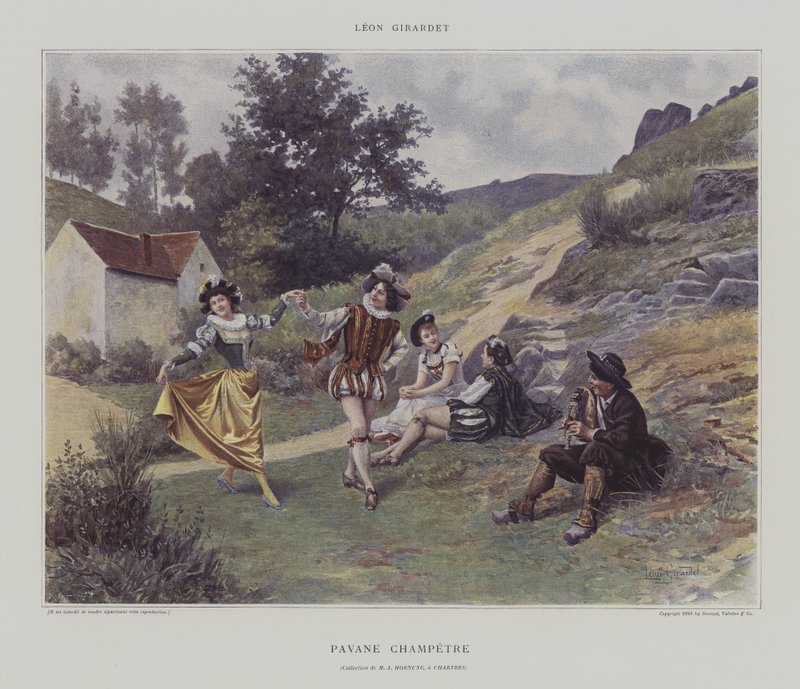 Pavane Champetre (väri litho) tekijältä French School