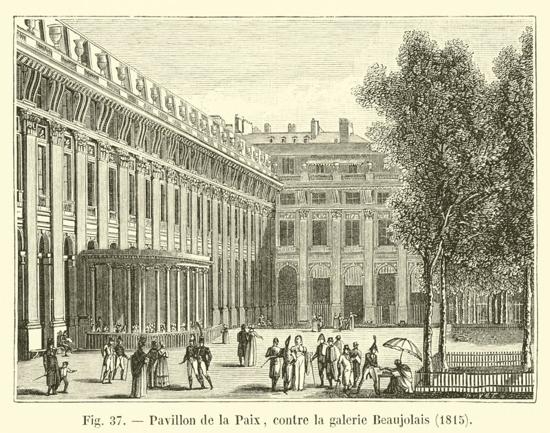 Pavillon de la Paix, Beaujolais-galleriaa vastaan, 1815 tekijältä French School