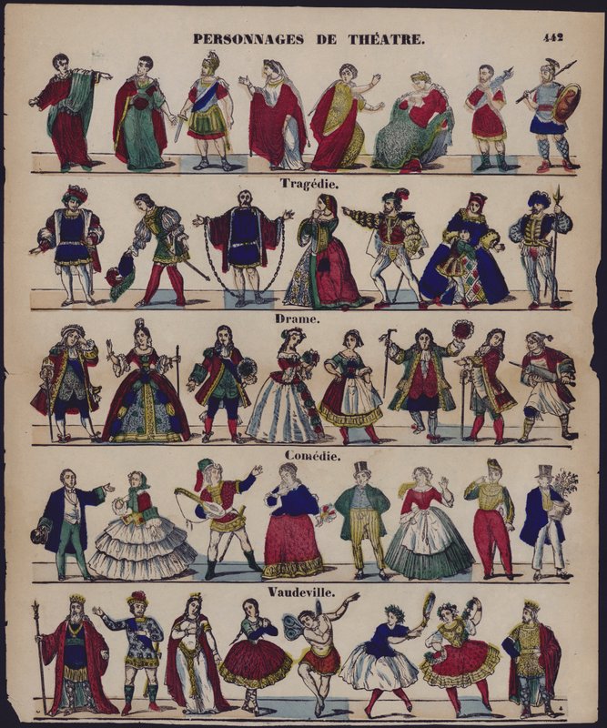 Personnages de theatre (värikaiverrus) tekijältä French School