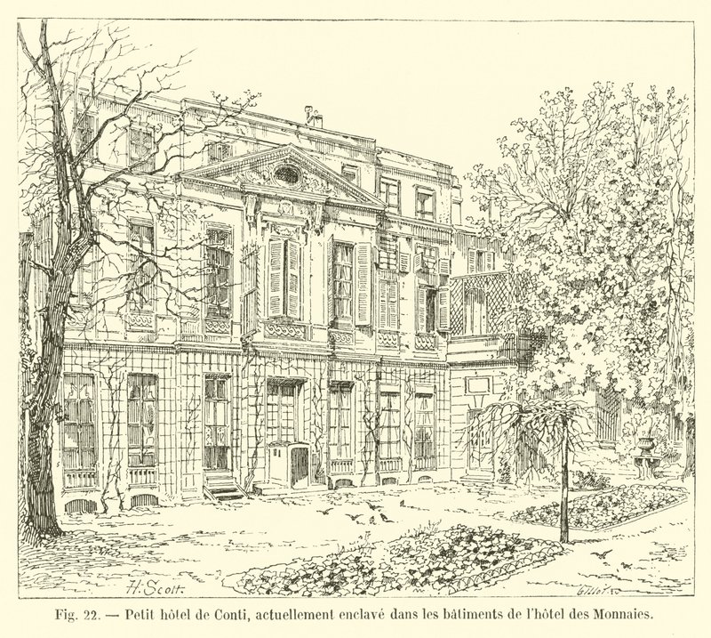 Pieni hotelli Contissa, tällä hetkellä Hotel des Monnaies -hotellin rakennuksissa tekijältä French School