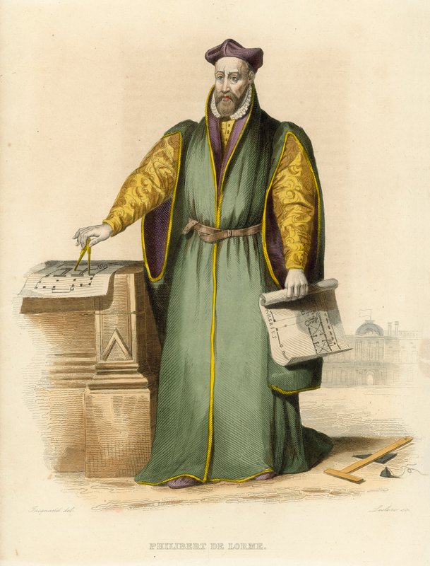 Philibert de Lorme (värillinen kaiverrus) tekijältä French School